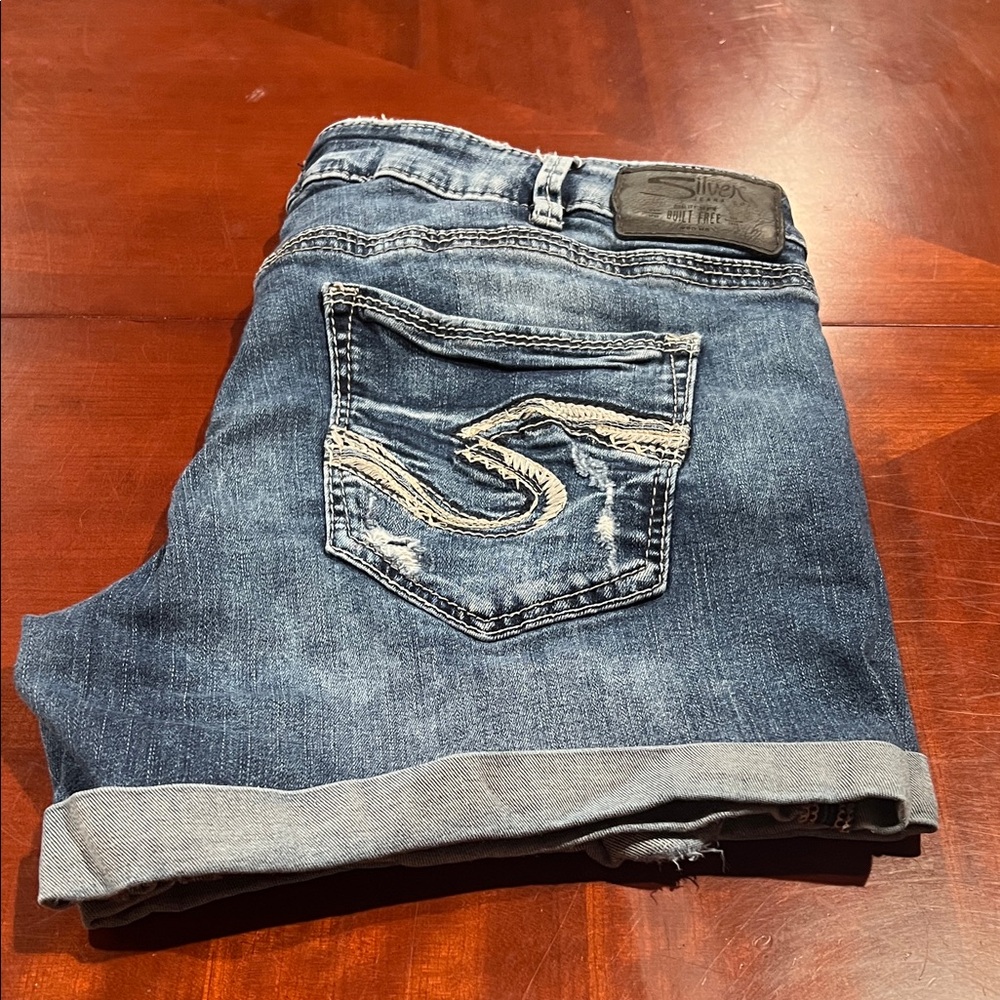 Silver women  jean shorts